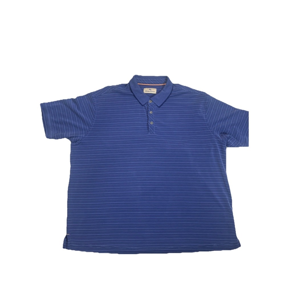 Tommy Bahama Polo Shirt Mens 2XL  Blue Modal Blend Performance Golf Casual
